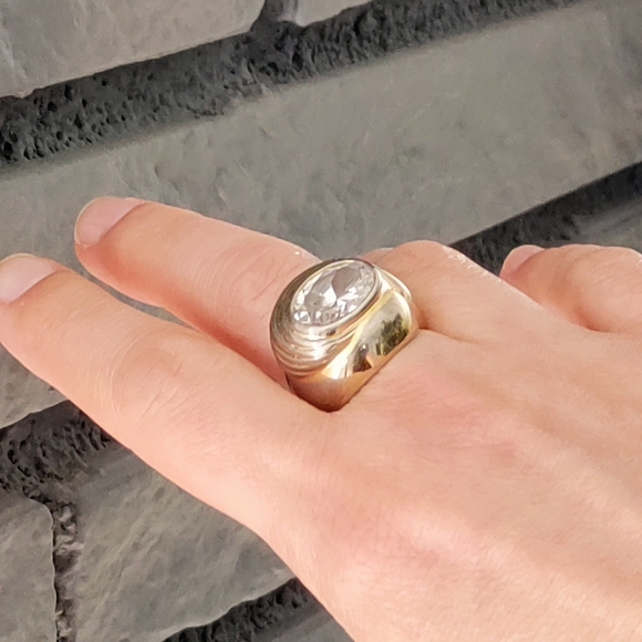 Vintage 14k G.E. ESPO Joseph Esposito Clear CZ size 6.6 - Picture 12 of 13